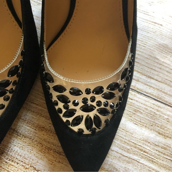 Tory Burch Black Delphine Jewel Embellished Pumps - Picture 9 of 9